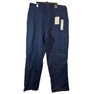 NEW Mens Rasco Fire Resistant Whipcord Pants Navy Size 38x30 Cotton Career D51